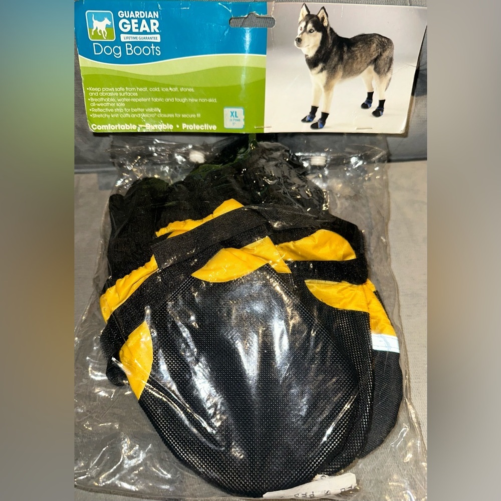 NEW Yellow and Black Dog Boots